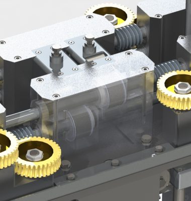 Cast on strap (COS) head assembly. Used for dipping battery plates into molten lead to form connections on plates.